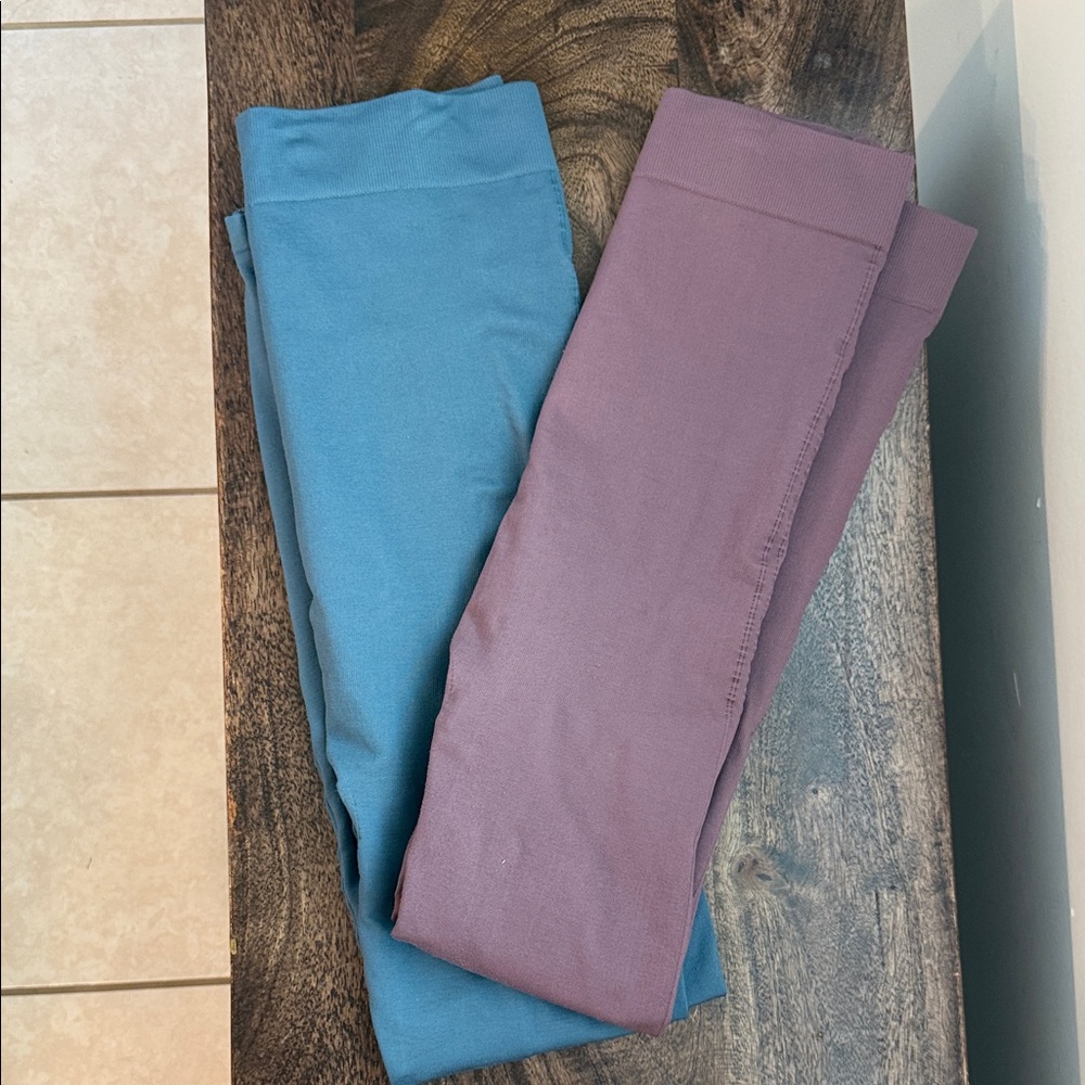 BLANQI High-Waist Seamless Leggings in Dusty Blue